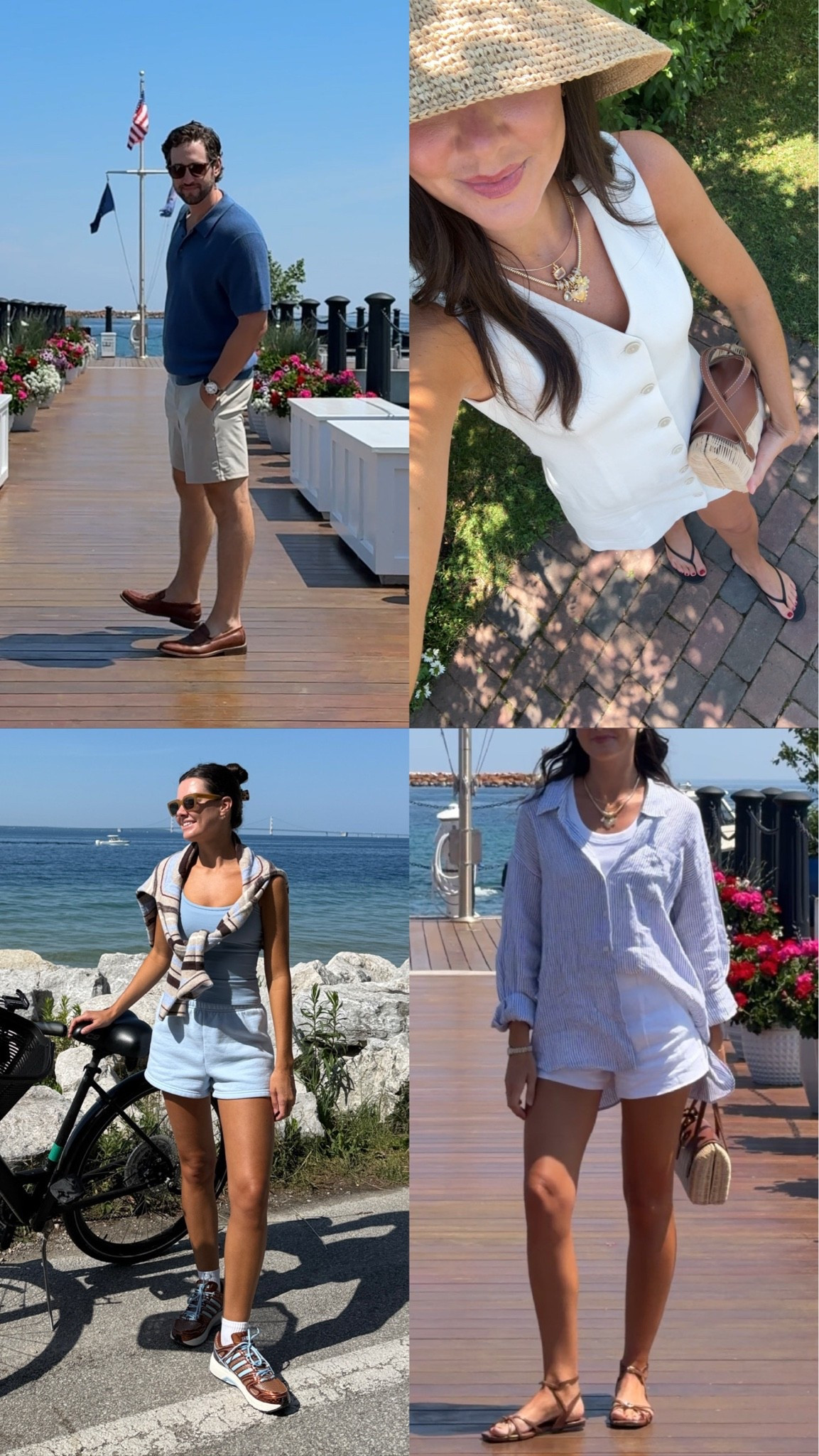 I am 5’7 wearing size small at aritzia and XS at Abercrombie! Tyler is 6’1” and wears large/XL in tops