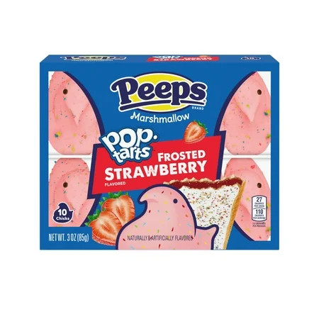 PEEPS, POP-TARTS Frosted Strawberry Flavored Marshmallow Chicks, Easter Candy, 10ct (3.0 oz) | Walmart (US)