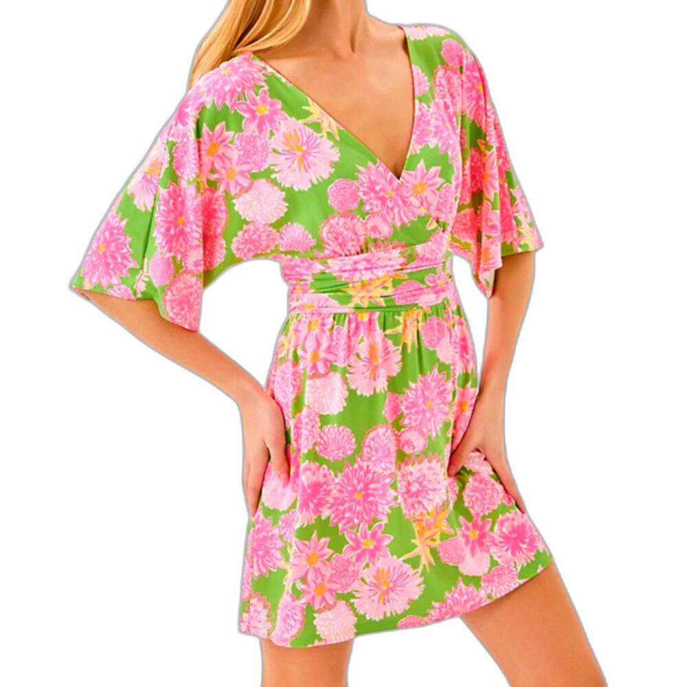 Lilly Pulitzer Parigi Knit Skort Romper Size M Seaside Garden Pink Green NWT | Poshmark