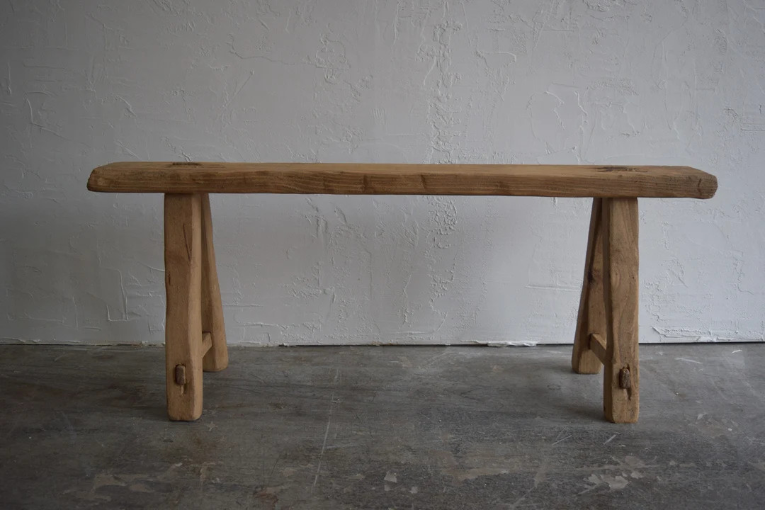 Made-To-Order: Slender Bench 49" Long Vintage Inspired Antique Style Solid Wood | Etsy (US)