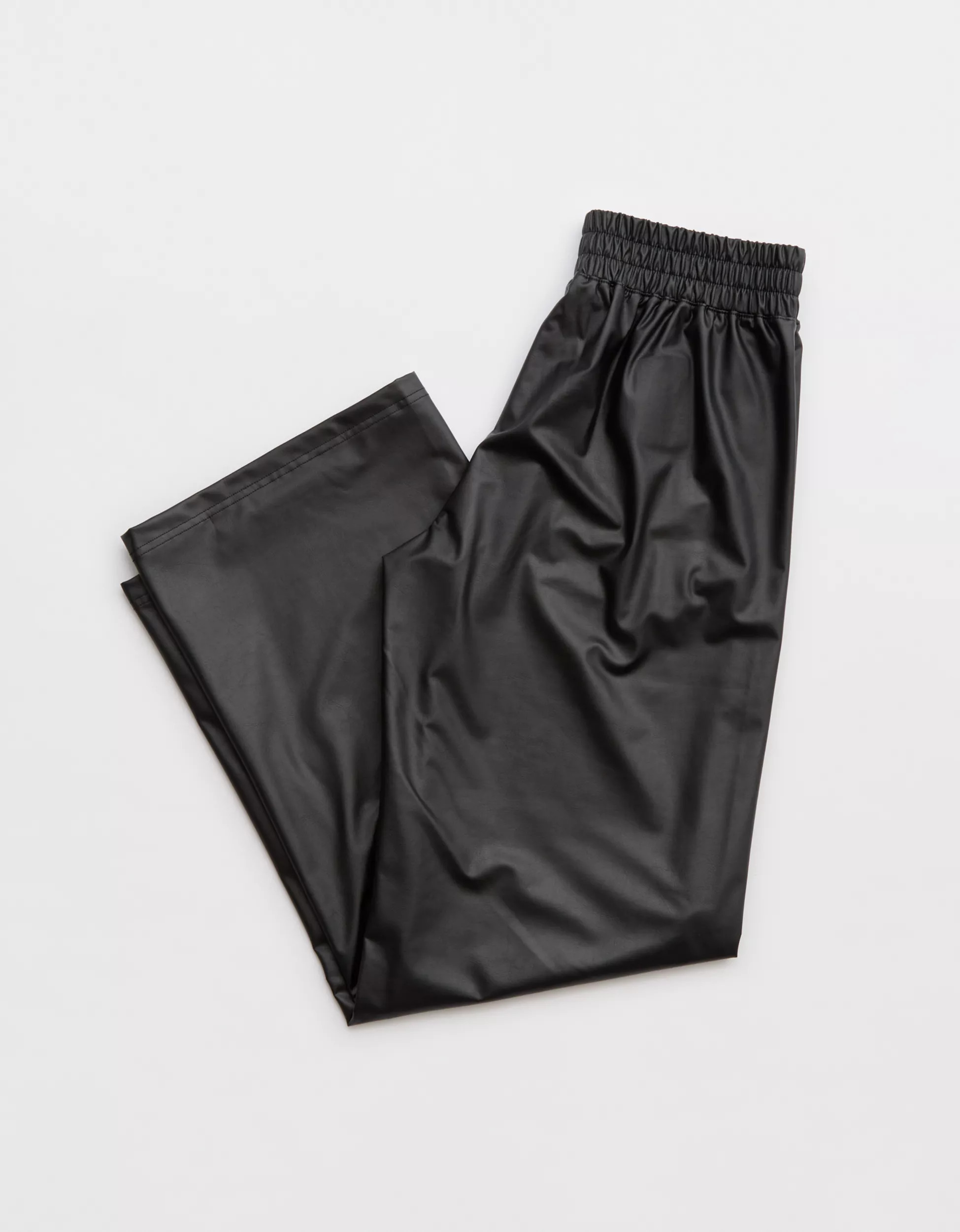 OFFLINE By Aerie Real Luxe Faux Leather Wide Leg Pant | Aerie