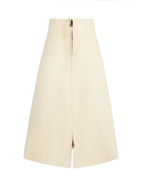 Fluted wool and silk-blend A-line skirt | Fendi | Matches (APAC)