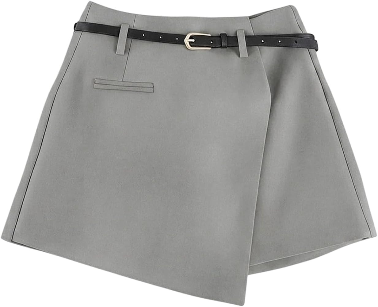 Floerns Women's High Waist Asymmetrical Wrap Skort A Line Casual Mini Skirt | Amazon (US)
