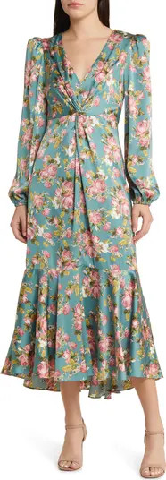 ASTR the Label Floral Print Long Sleeve Midi Dress | Nordstromrack | Nordstrom Rack