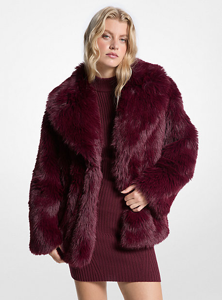 Faux Fur Peacoat | Michael Kors US