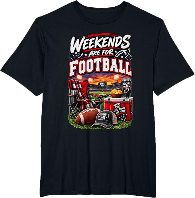 Weekends are for Football Game Day Fan Design T-Shirt | Amazon (US)