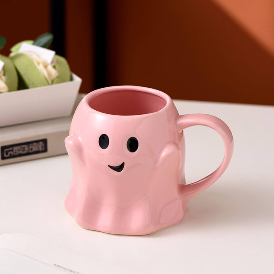 14 Fl Oz Ghost Mug, Cute Ceramic Ghost Pattern Ghostface Mug, Halloween Mugs, Halloween Coffee Mu... | Amazon (US)