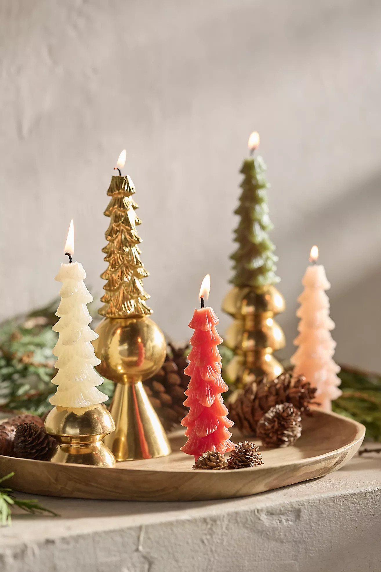Tree Unscented Taper Candles, Set of 2 | Anthropologie (US)