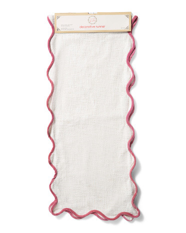 Scalloped Edge Velvet Table Runner | TJ Maxx