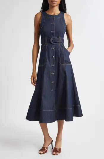 Cezanne Denim Midi Dress | Nordstrom
