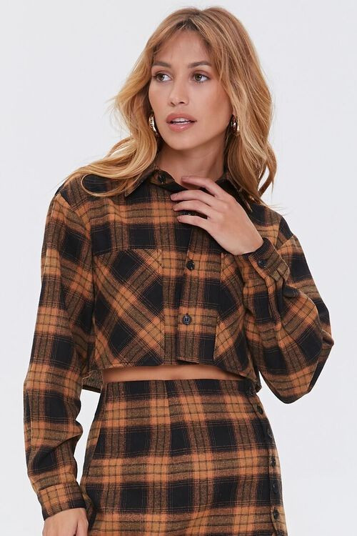 Plaid Shirt & Buttoned Skirt Set | Forever 21 (US)