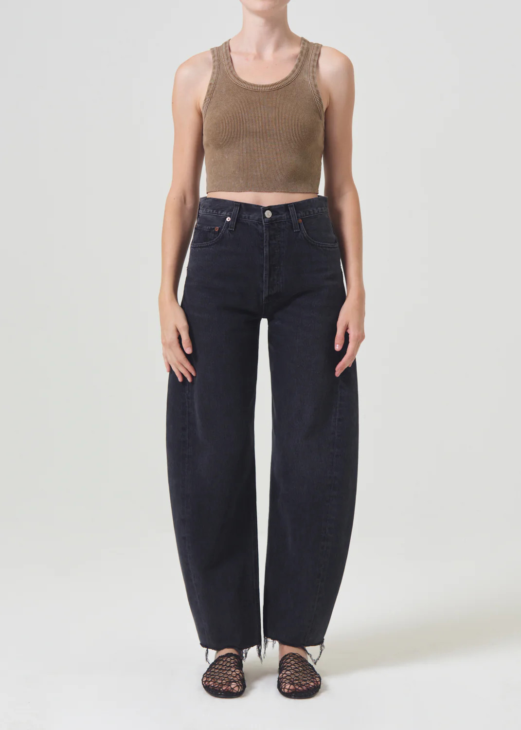 Luna High Rise Pieced Taper in Posses | AGOLDE