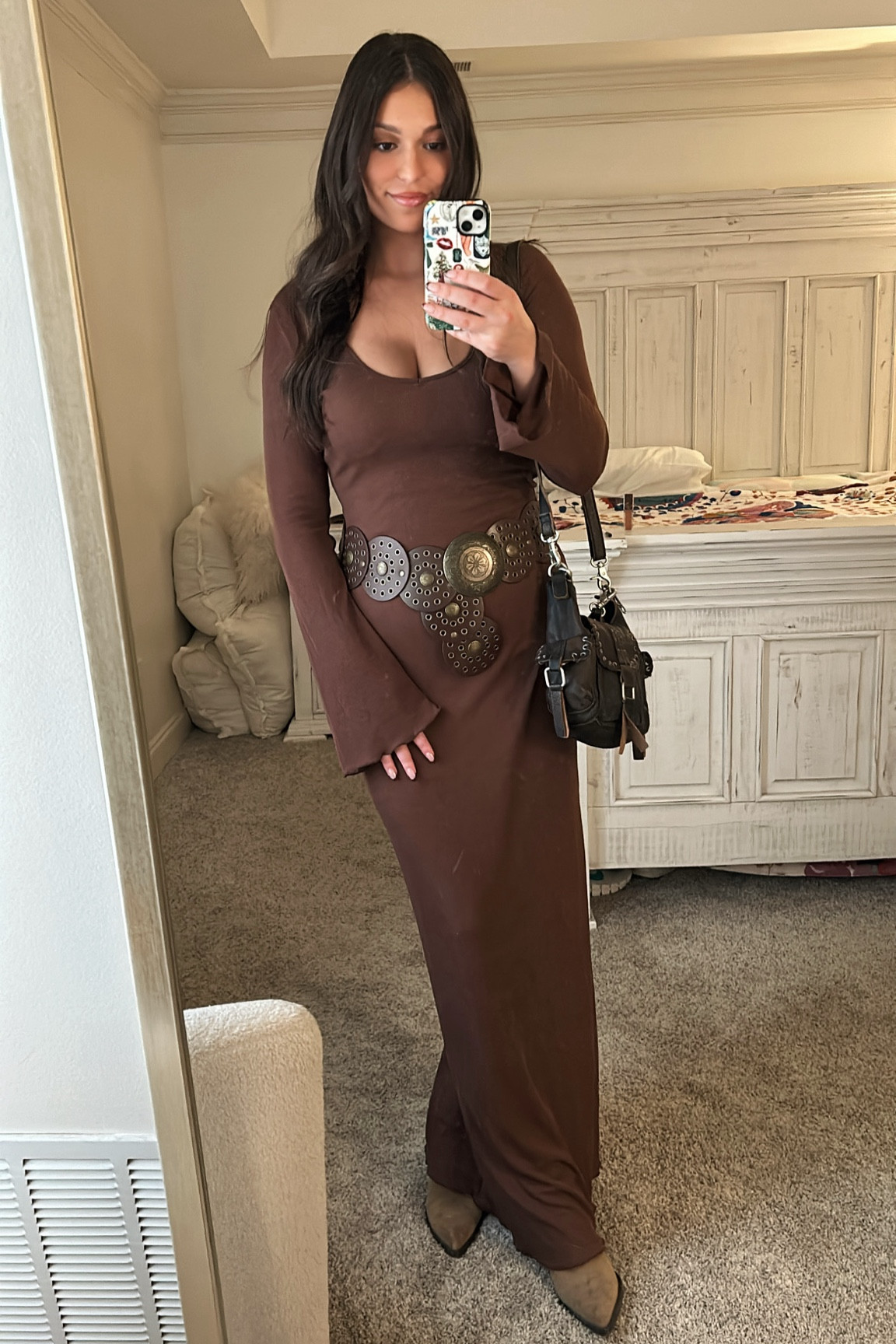 Peppermayo dress, Amazon belt, free people bag and Zara boots ☺️🍂

#LTKHoliday #LTKSeasonal