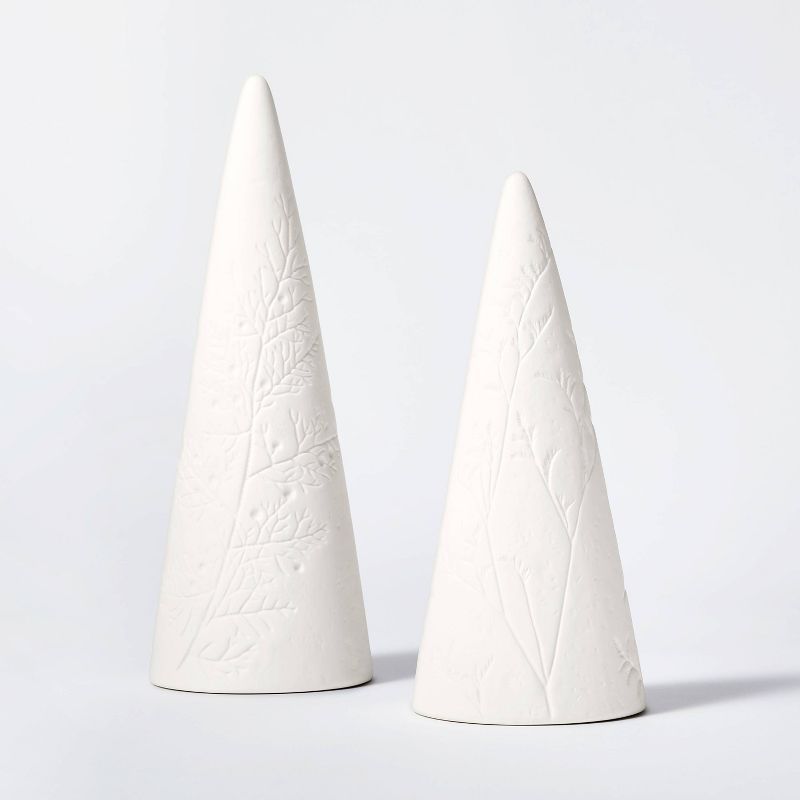 Medium Stamped Ceramic Decorative Tree White - Threshold™ designed with Studio McGee | Target