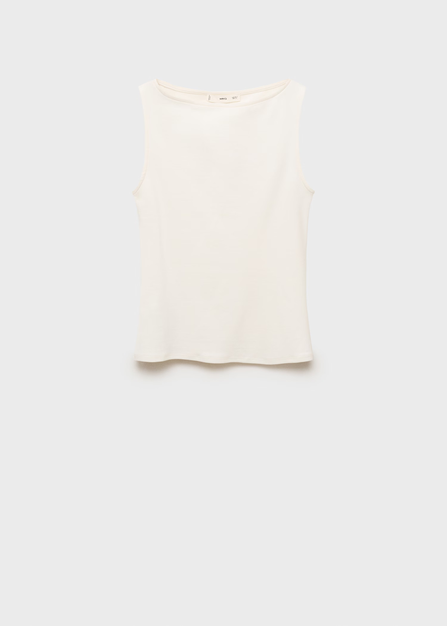Boat neck strapless top - Women | MANGO United Kingdom | MANGO (UK)