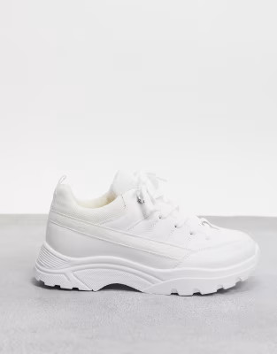 ASOS DESIGN Domino hiker sneakers in white mix | ASOS US