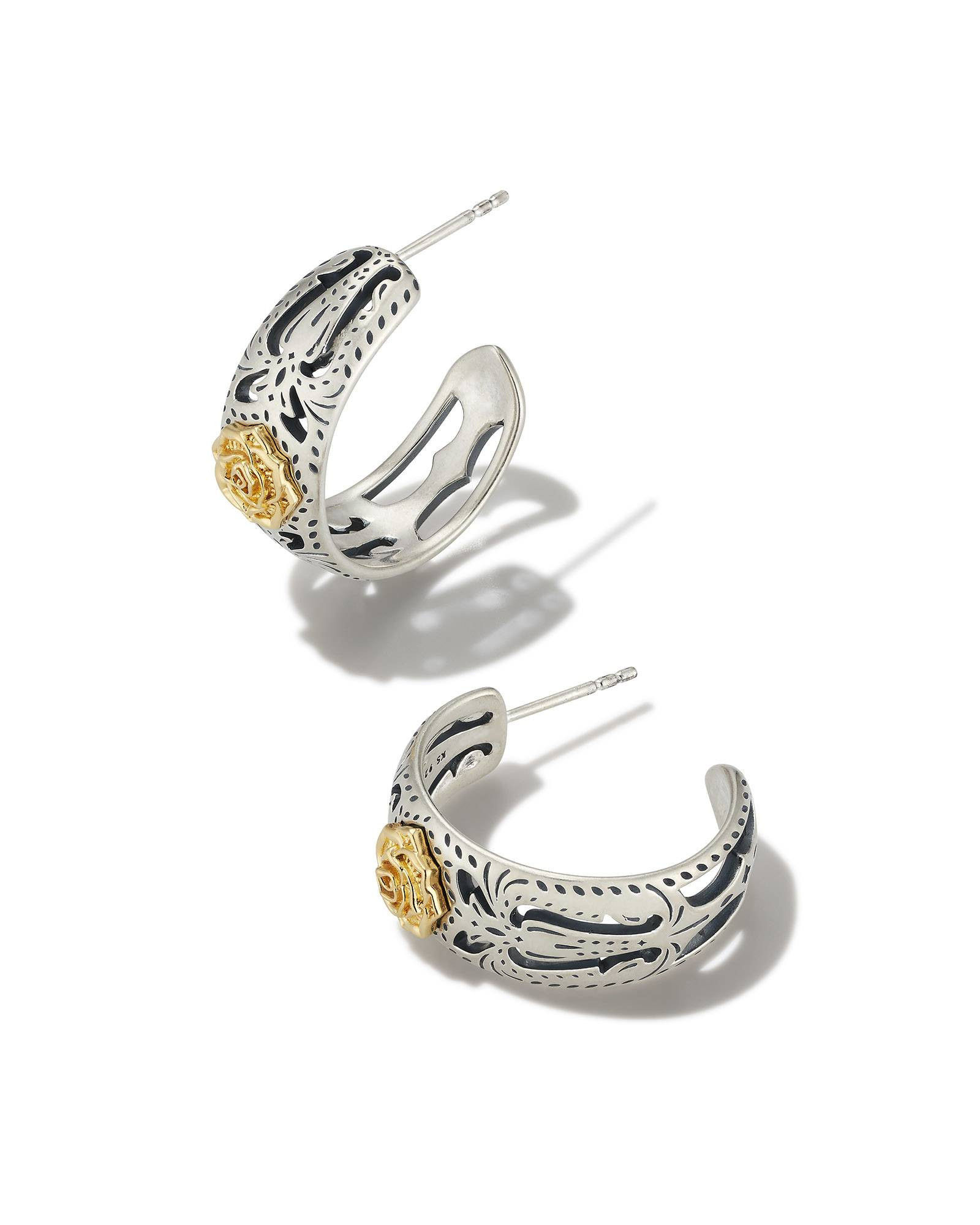 Kendra Scott Ansel Rose Hoop Earrings in Mixed | Metal | Kendra Scott
