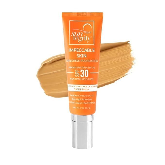 Suntegrity Impeccable Skin - Tinted Sunscreen, Broad Spectrum SPF 30 (Sand) - 2 oz | Amazon (US)