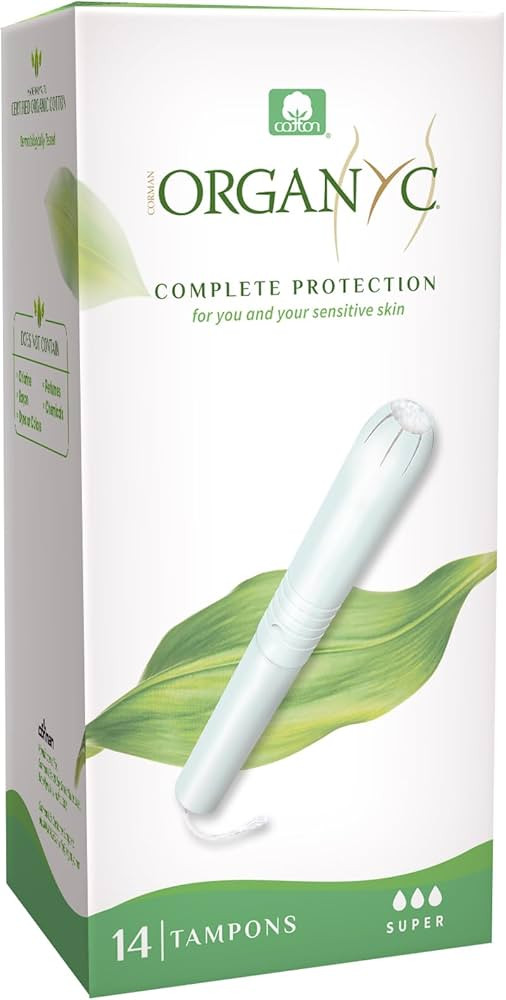 Organyc 100% Certified Organic Cotton Tampons - Cardboard Applicator, Free from Chlorine, Perfume... | Amazon (US)