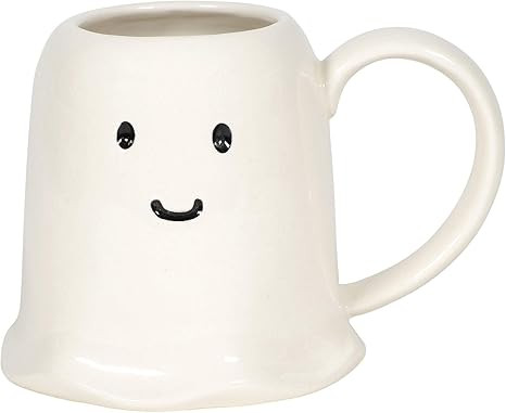 Enesco Our Name is Mud Halloween Ghost Sculpted Coffee Mug, 16 Ounce, White | Amazon (US)