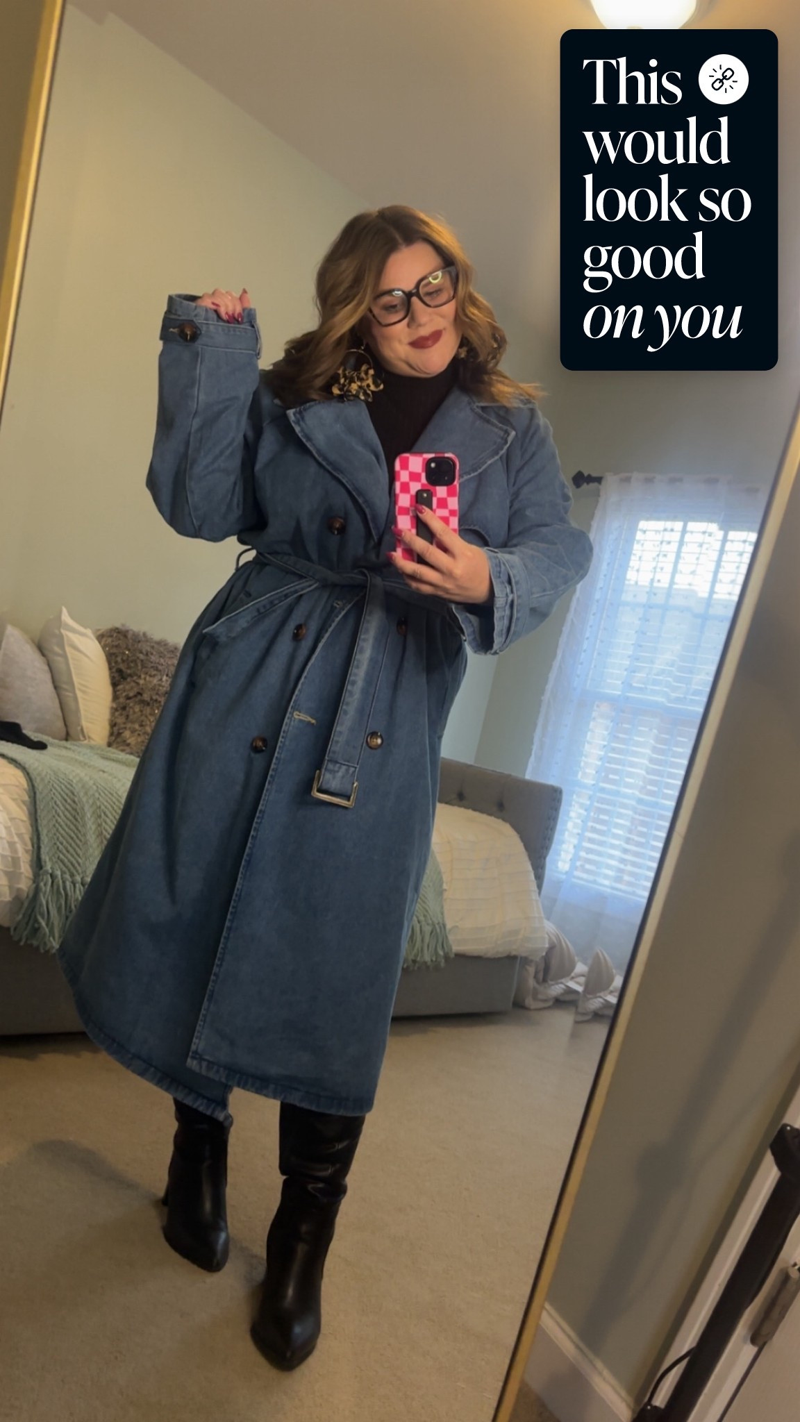 Here for all things JEAN! In love with this Jean trench. 

#LTKMidsize #LTKSeasonal #LTKootd