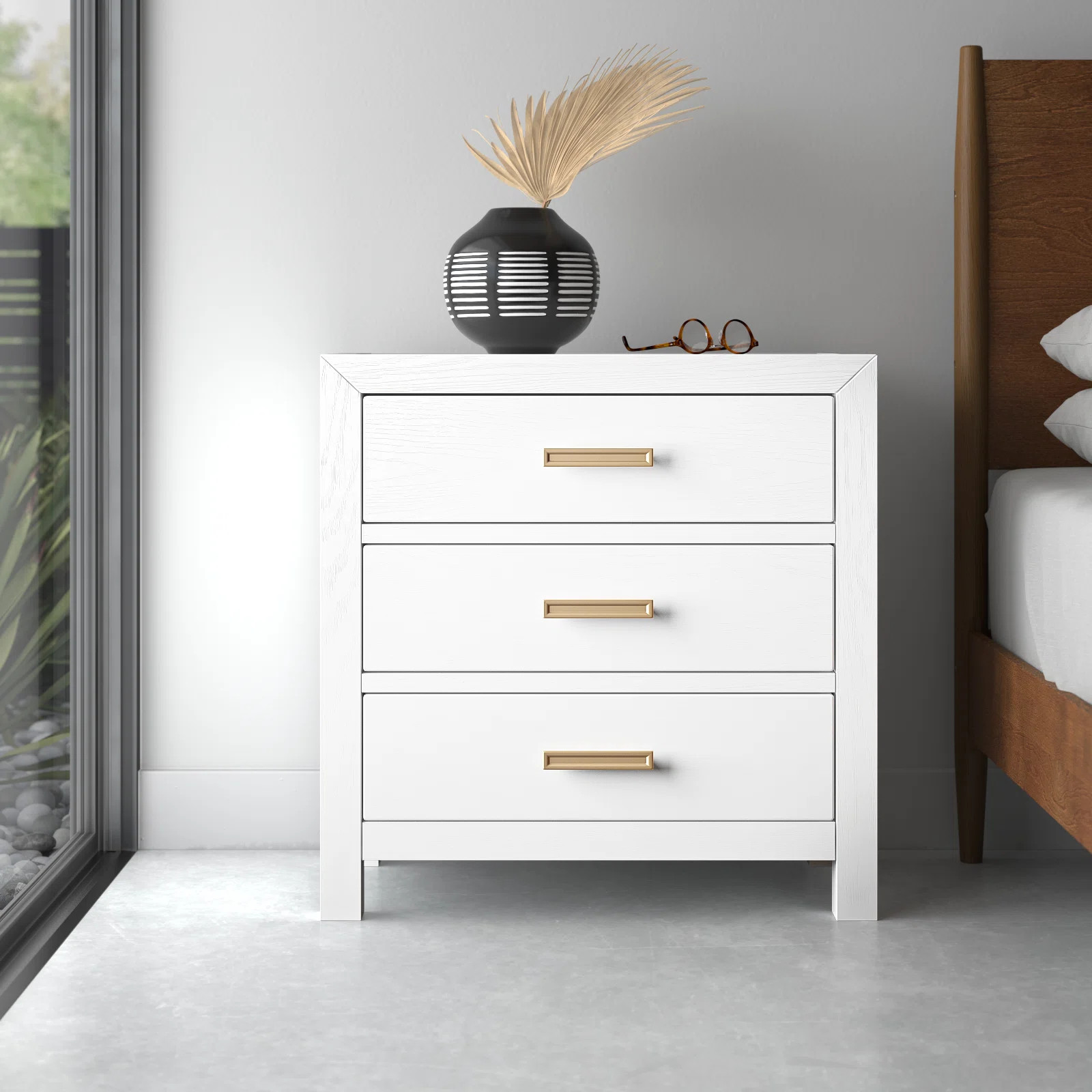 Wade Logan® Ashdon 3 - Drawer Solid Wood Nightstand & Reviews | Wayfair | Wayfair North America
