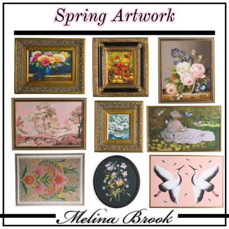 Affordable framed spring artwork! 
Framed art, artwork, spring art, home art, wall art, gold frame, affordable art work. 

#LTKhome #LTKSeasonal #LTKfindsunder100