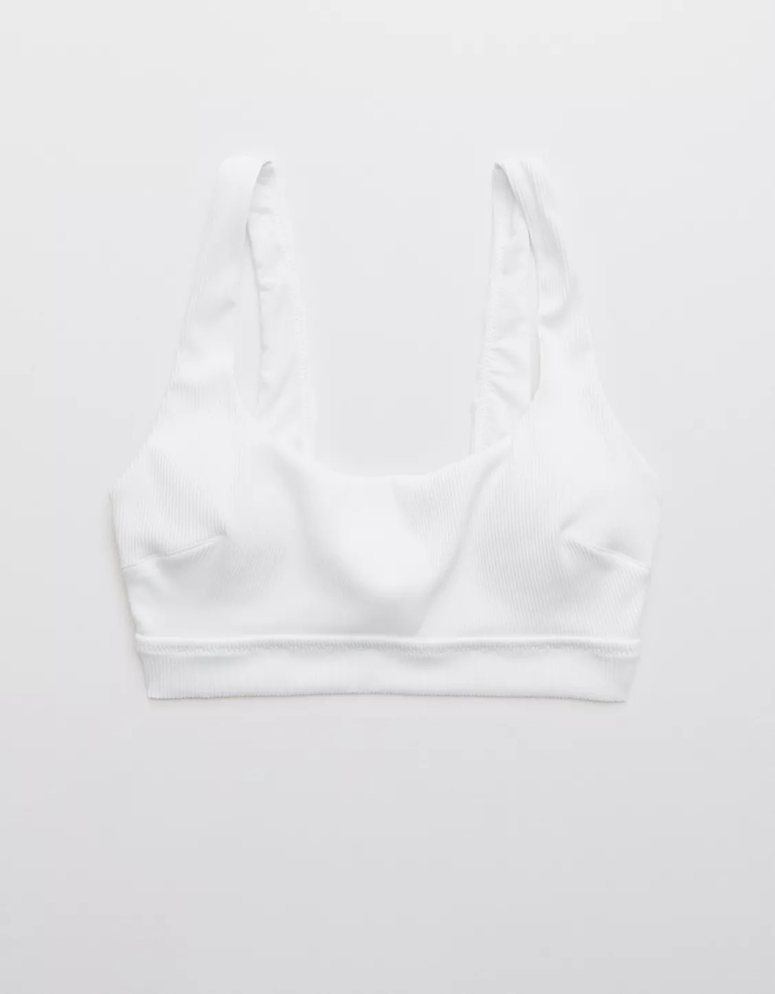 Aerie Ribbed Banded Wide Strap Scoop Bikini Top | American Eagle Outfitters (US & CA)