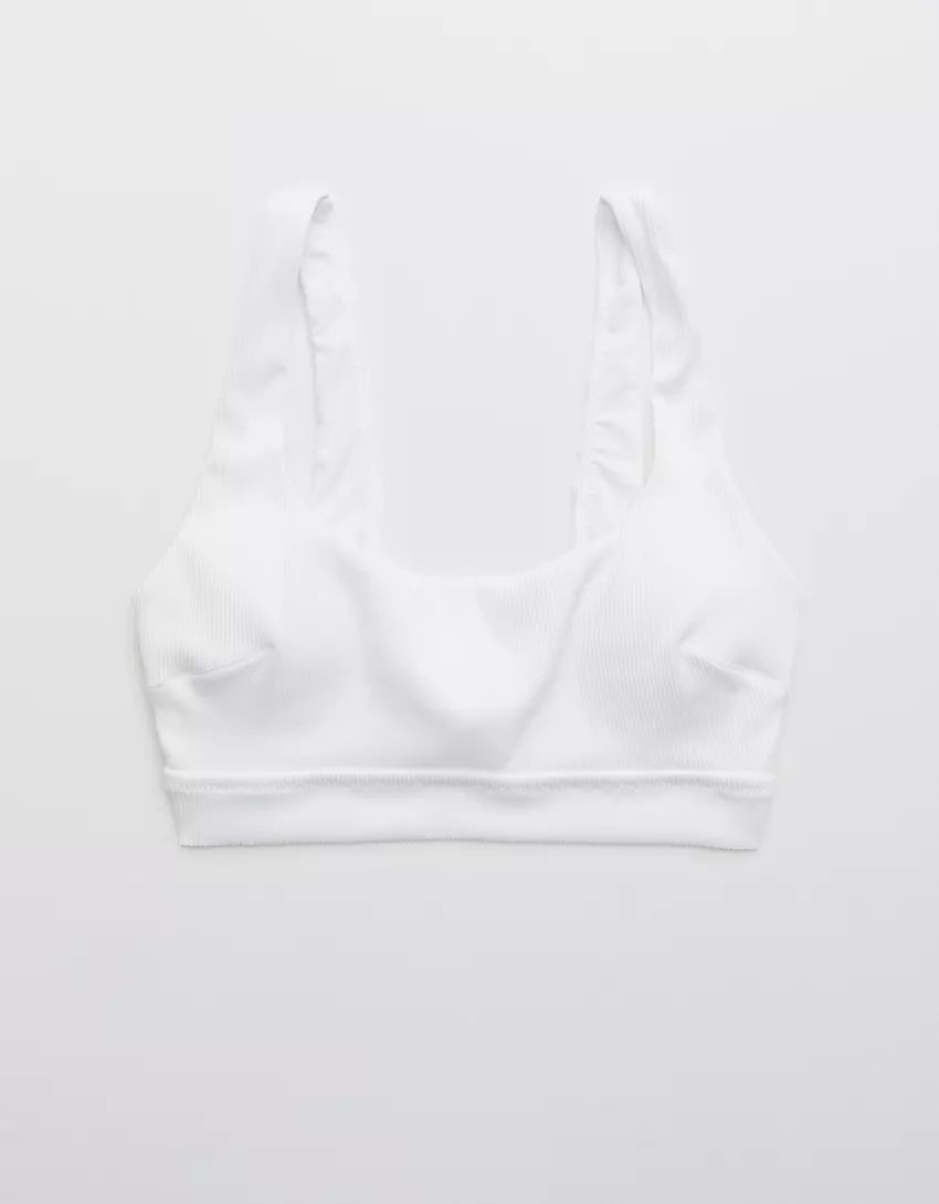 Aerie Ribbed Banded Wide Strap Scoop Bikini Top | American Eagle Outfitters (US & CA)