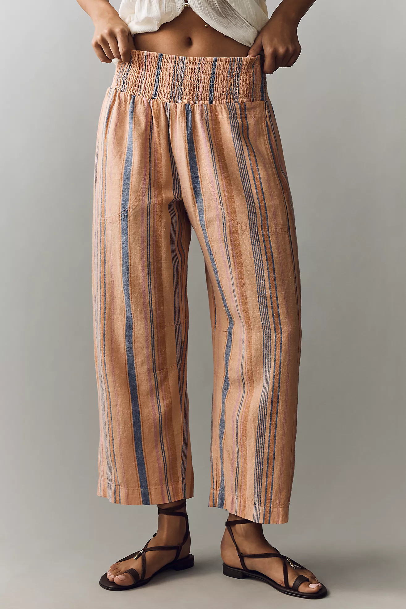 Reese Smocked Pull-On Barrel Pants by Pilcro | Anthropologie (US)