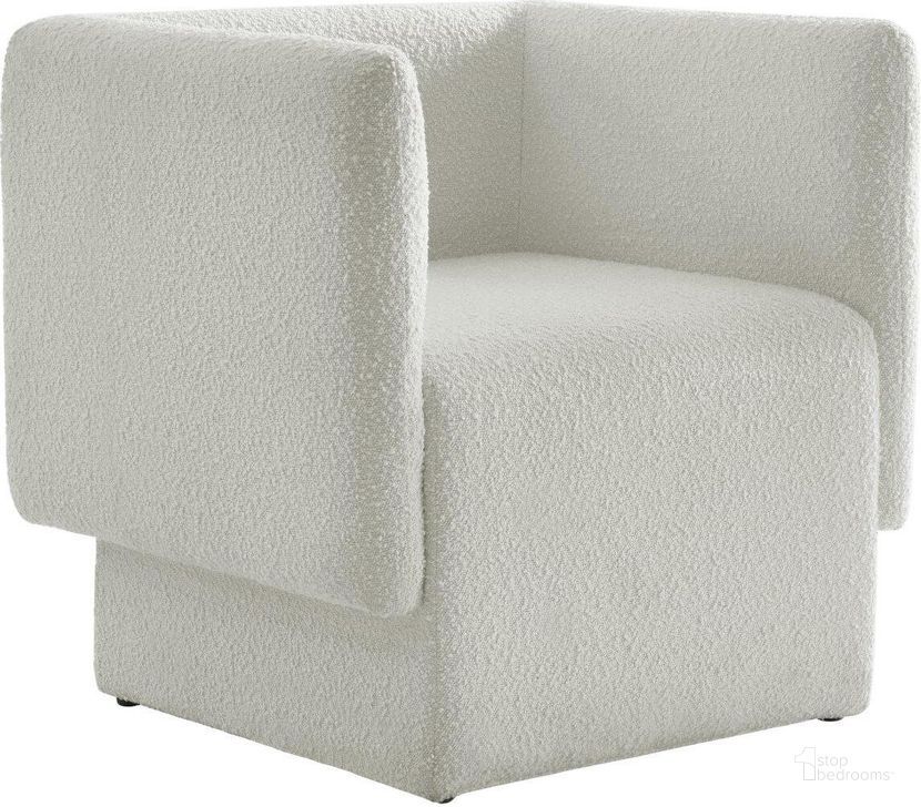 Vera Cream Boucle Fabric Accent Chair | 1stopbedrooms