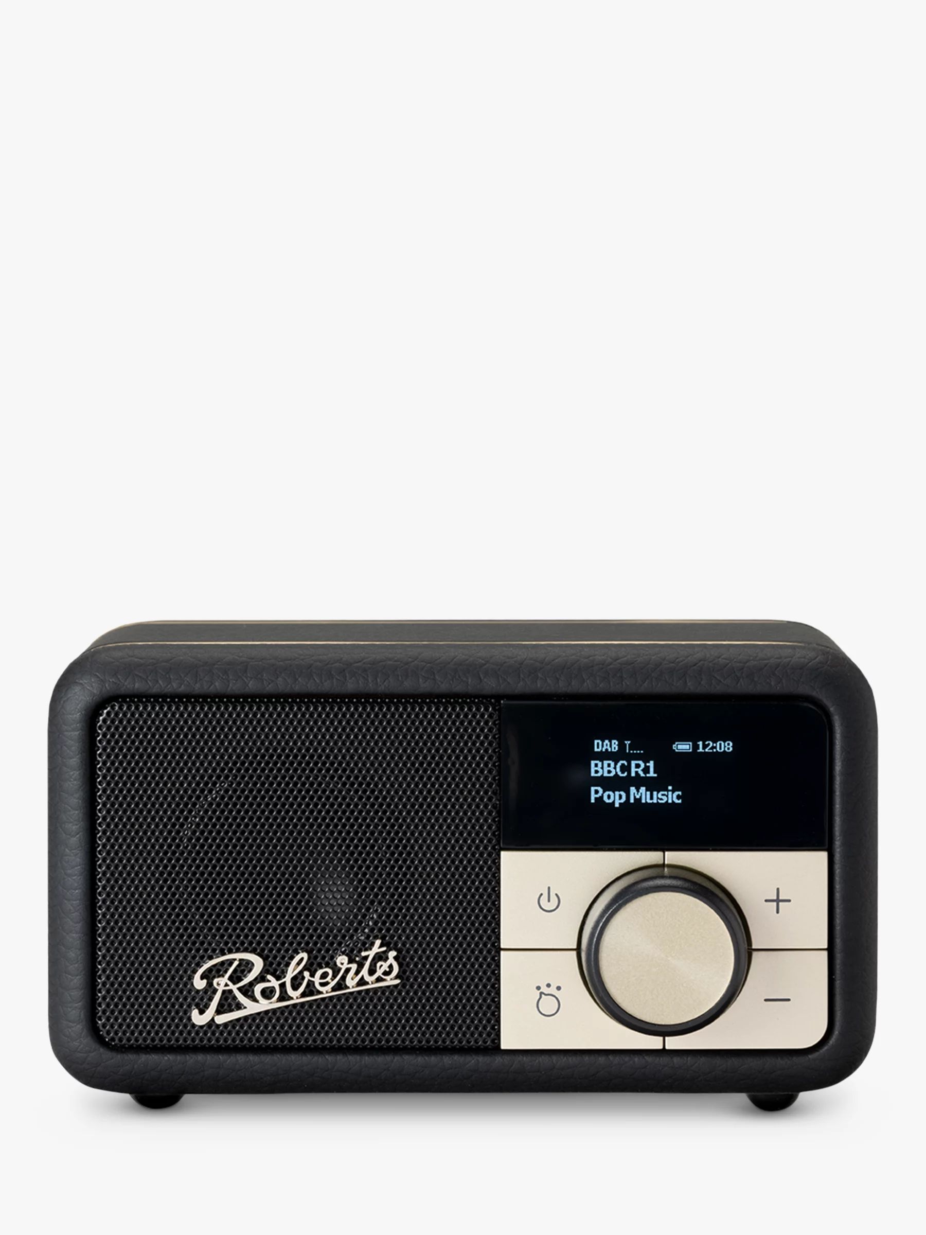 Roberts Revival Petite DAB/DAB+/FM Bluetooth Portable Digital Radio, Black | John Lewis (UK)