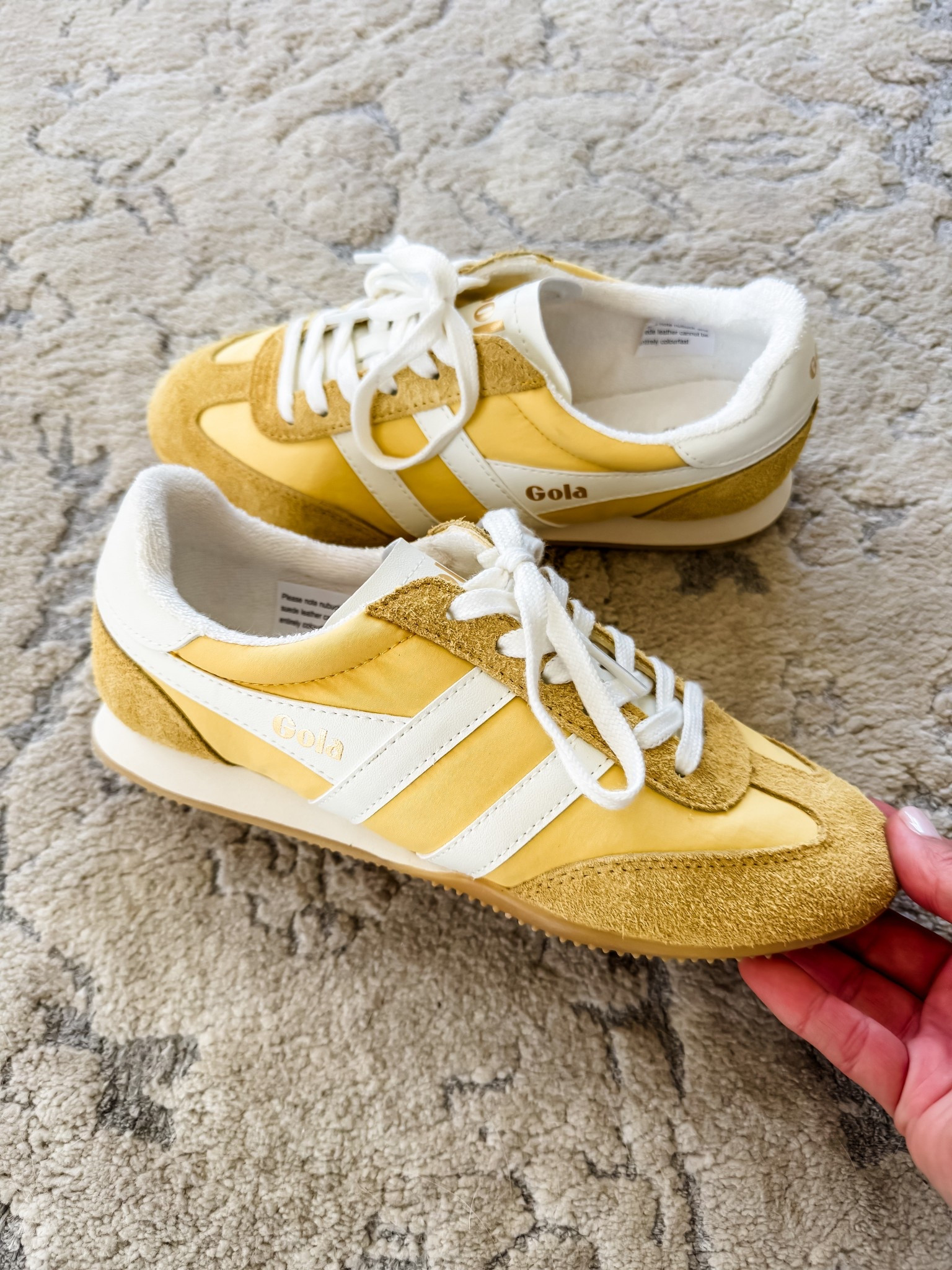 Yellow sneakers TTS. Gola sneakers.