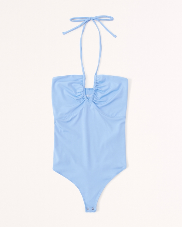 Ruched Halter Bodysuit | Abercrombie & Fitch (US)