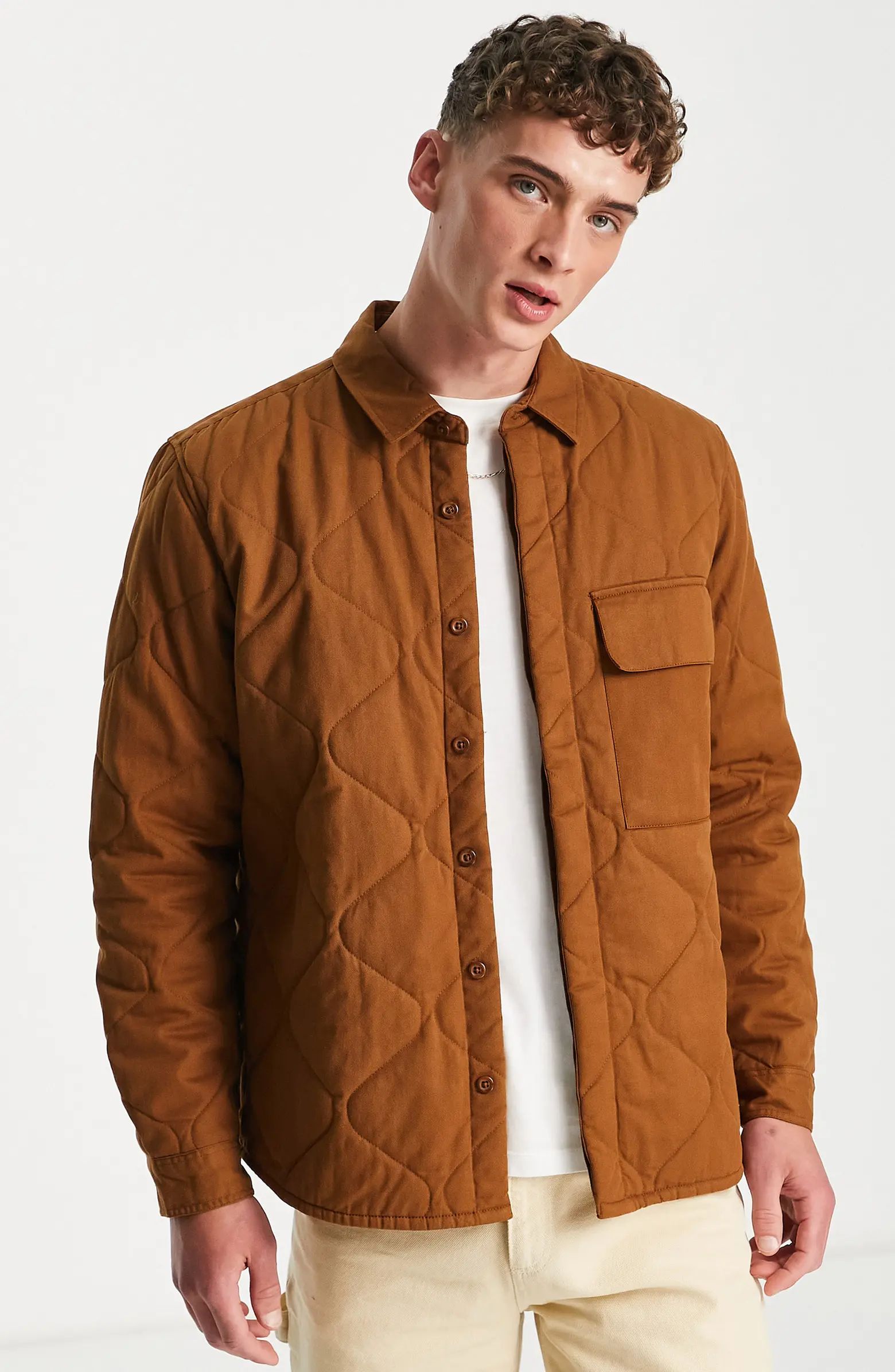 Topman Quilted Shirt Jacket | Nordstrom | Nordstrom