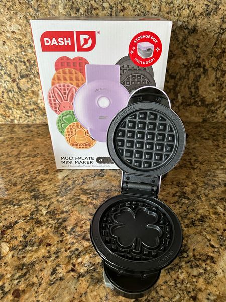 Dash Mini Waffle Maker with 7 Removable Plates. Spring and Summer Holidays. Purple Waffle maker. Includes Storage Container.

#LTKSeasonal #LTKhome #LTKkids
