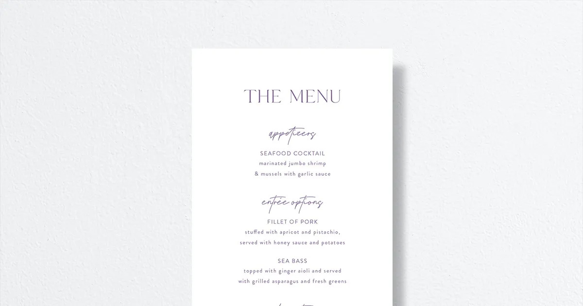 Whimsical Maximalist Floral Menus | The Knot 