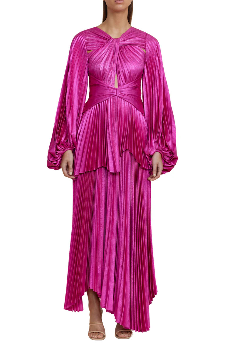 Rosella Gown in Metallic Pink | Bunny & Babe