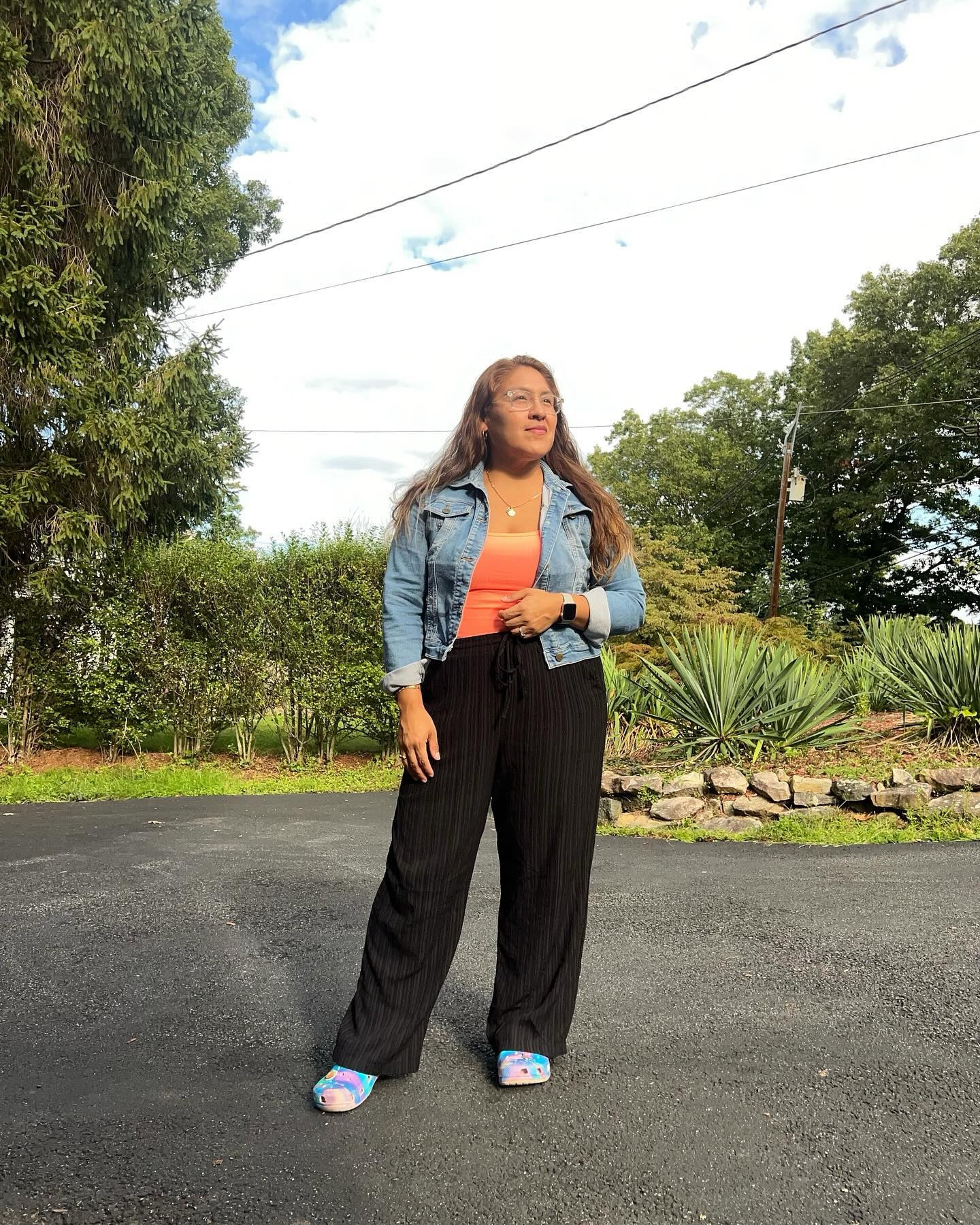 I wasn’t ready for this cool weather in August 🥲

Comfy fit for flag football practice! Sports mom mode 😎

@crocs 
@walmartfashion 
@nyandcompany 
@zennioptical 

#marcesview #shopltk #ltkmidsize #denimlook #comfyfit #fashion #ootd #beautifulday #crocs #walmartfashion #primania

#LTKStyleTip #LTKMidsize #LTKSeasonal