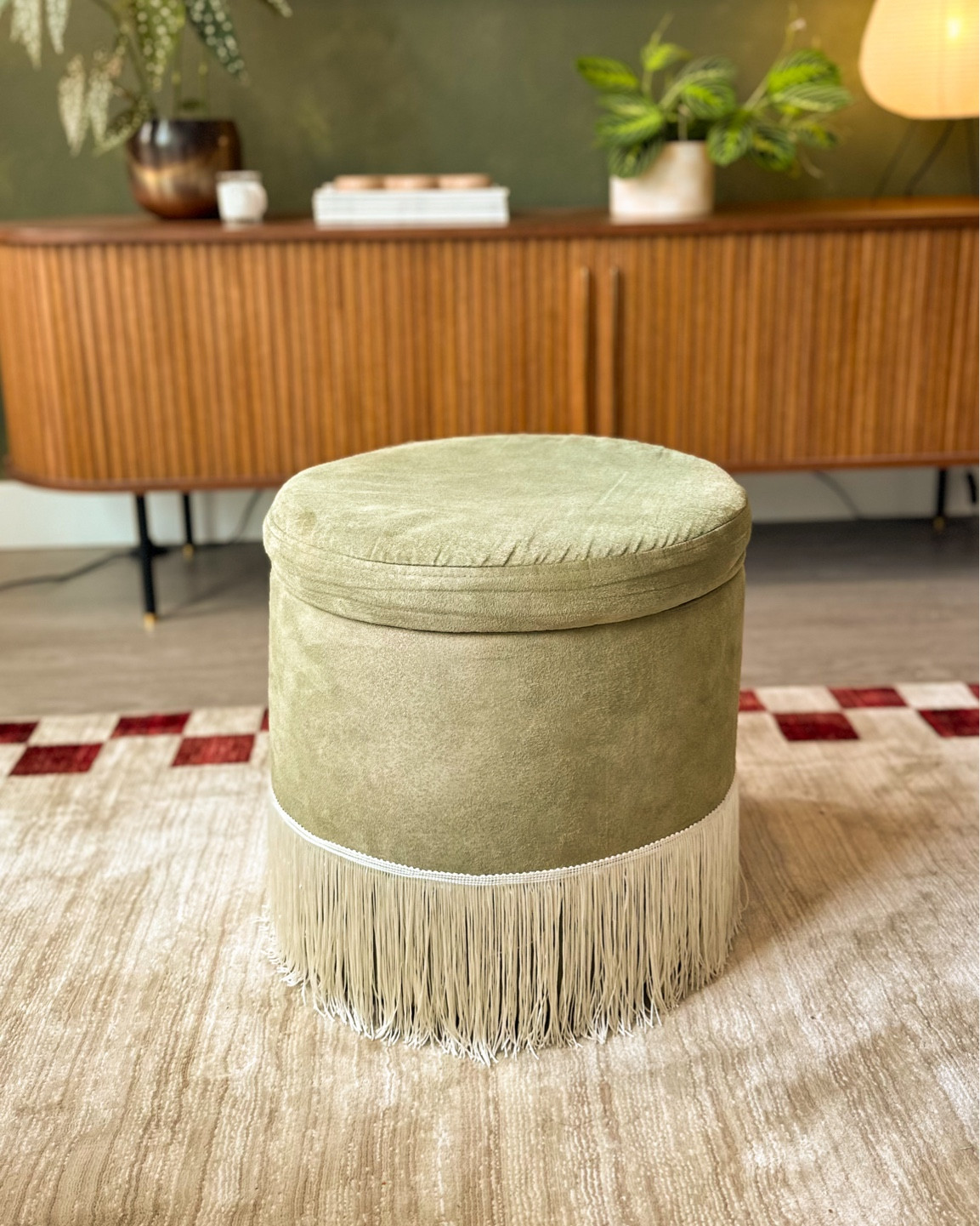 DIY fringe ottoman of my dreams and was so easy to make 😍

#LTKhome