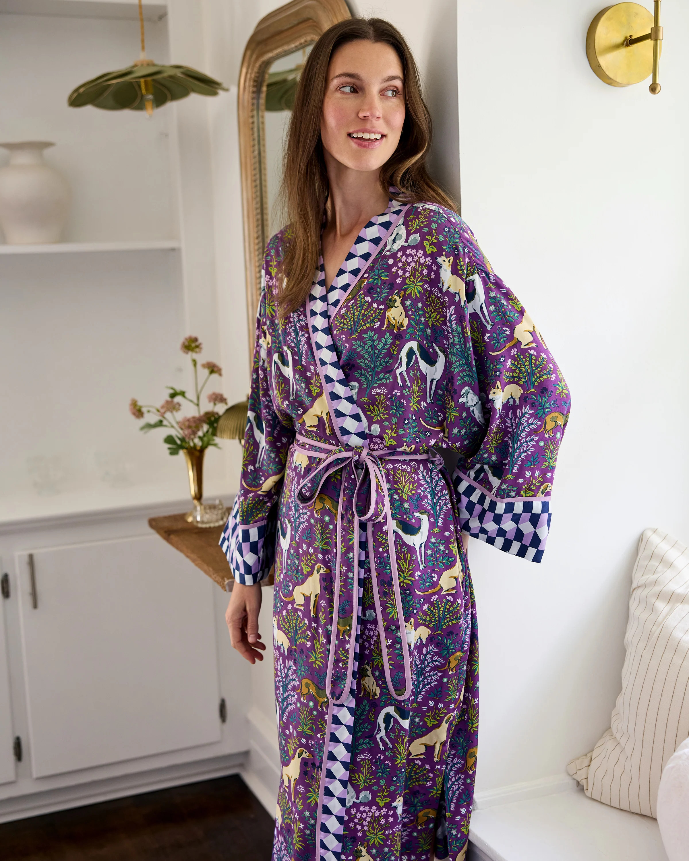 Must Love Dogs - Eco Satin Robe - Amethyst | Printfresh