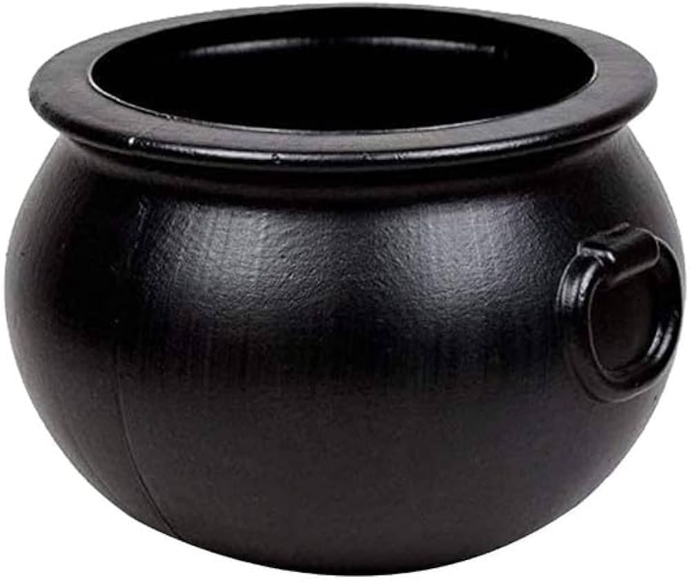 PMU 22 Inch Halloween Cauldron - Plastic Black Candy Holder for Kids - Halloween Party Favors & S... | Amazon (US)