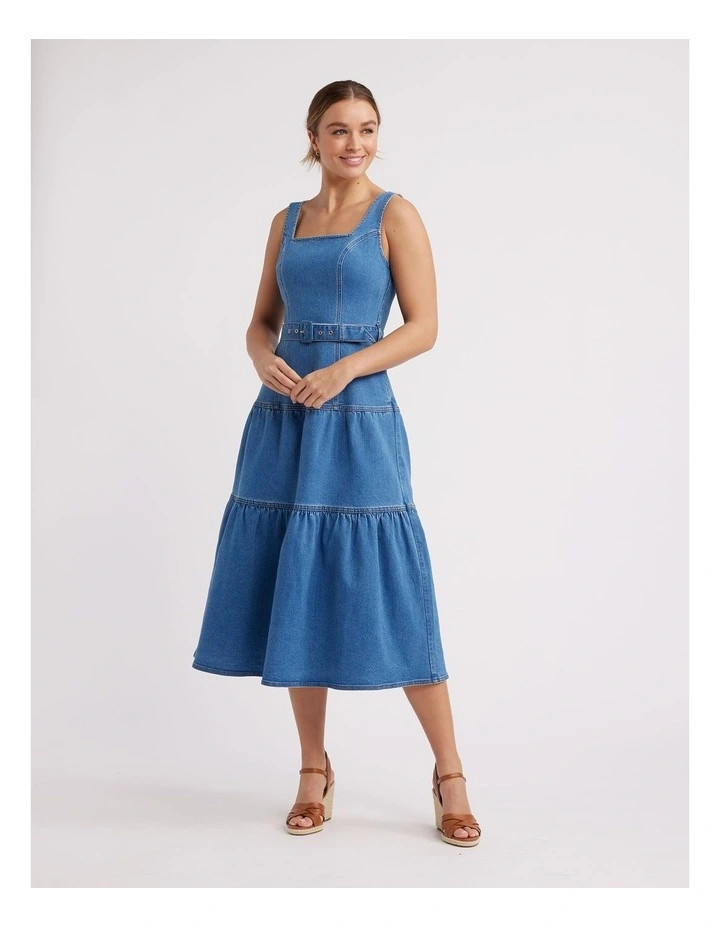 Taylah Denim Dress in Blue | Myer