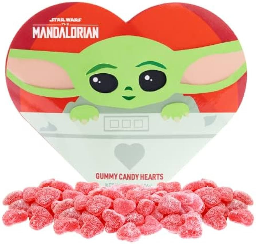 Mandalorian Grogu Heart Shaped Paper Box with Red Gummy Candies, Valentine’s Day Gift for Loved... | Amazon (US)