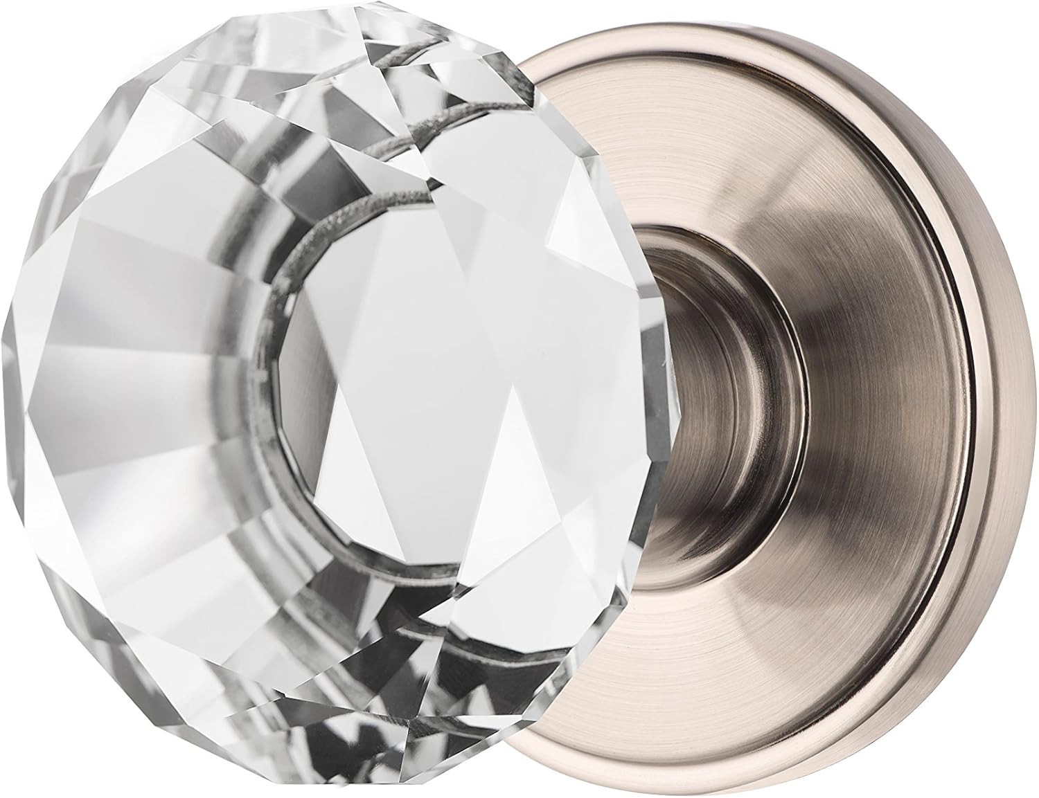 Decor Living, AMG and Enchante Accessories, Diamond Crystal Door Knobs with Lock, Privacy Functio... | Amazon (US)
