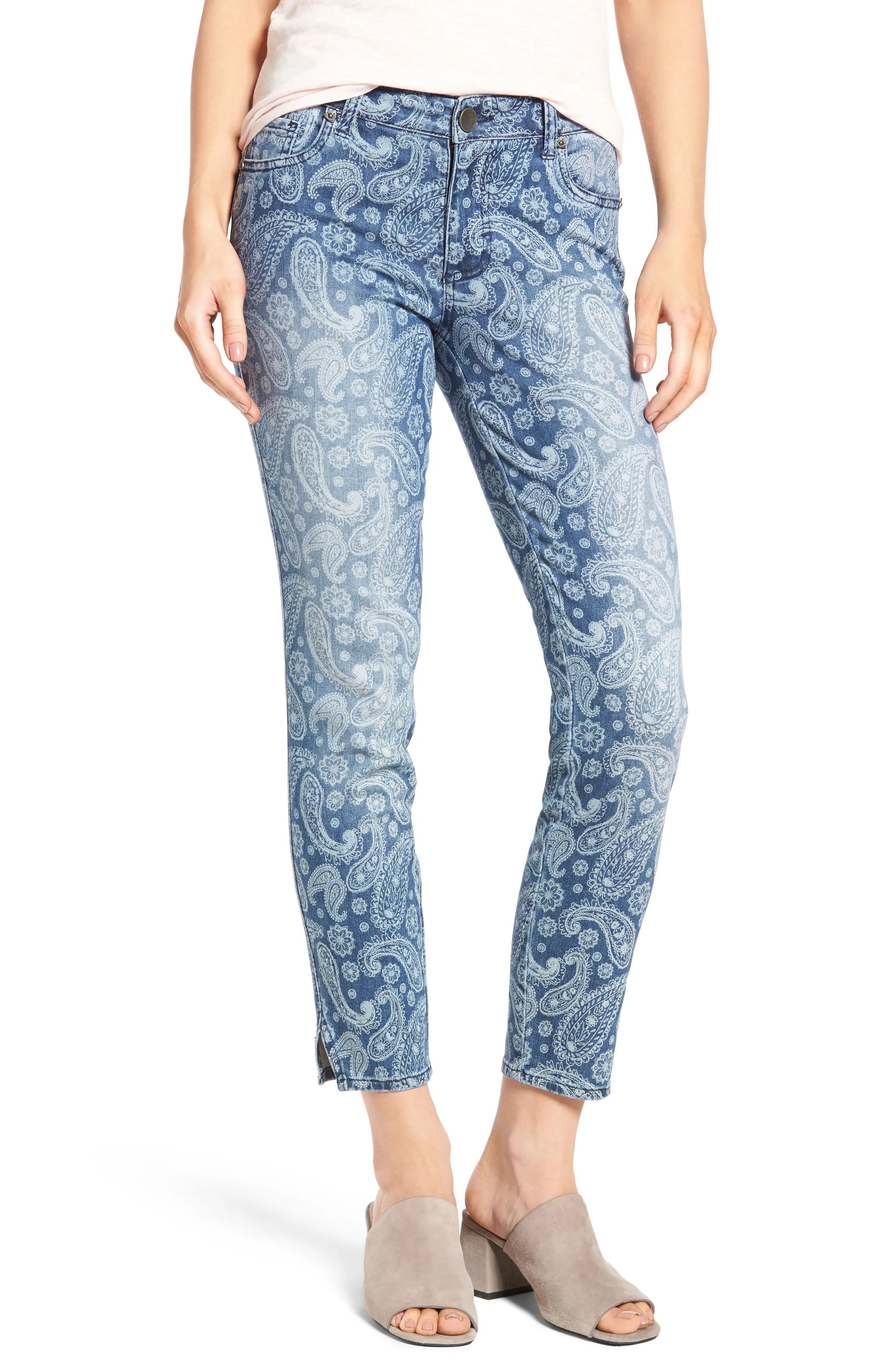 Paisley Print Skinny Jeans | Nordstrom