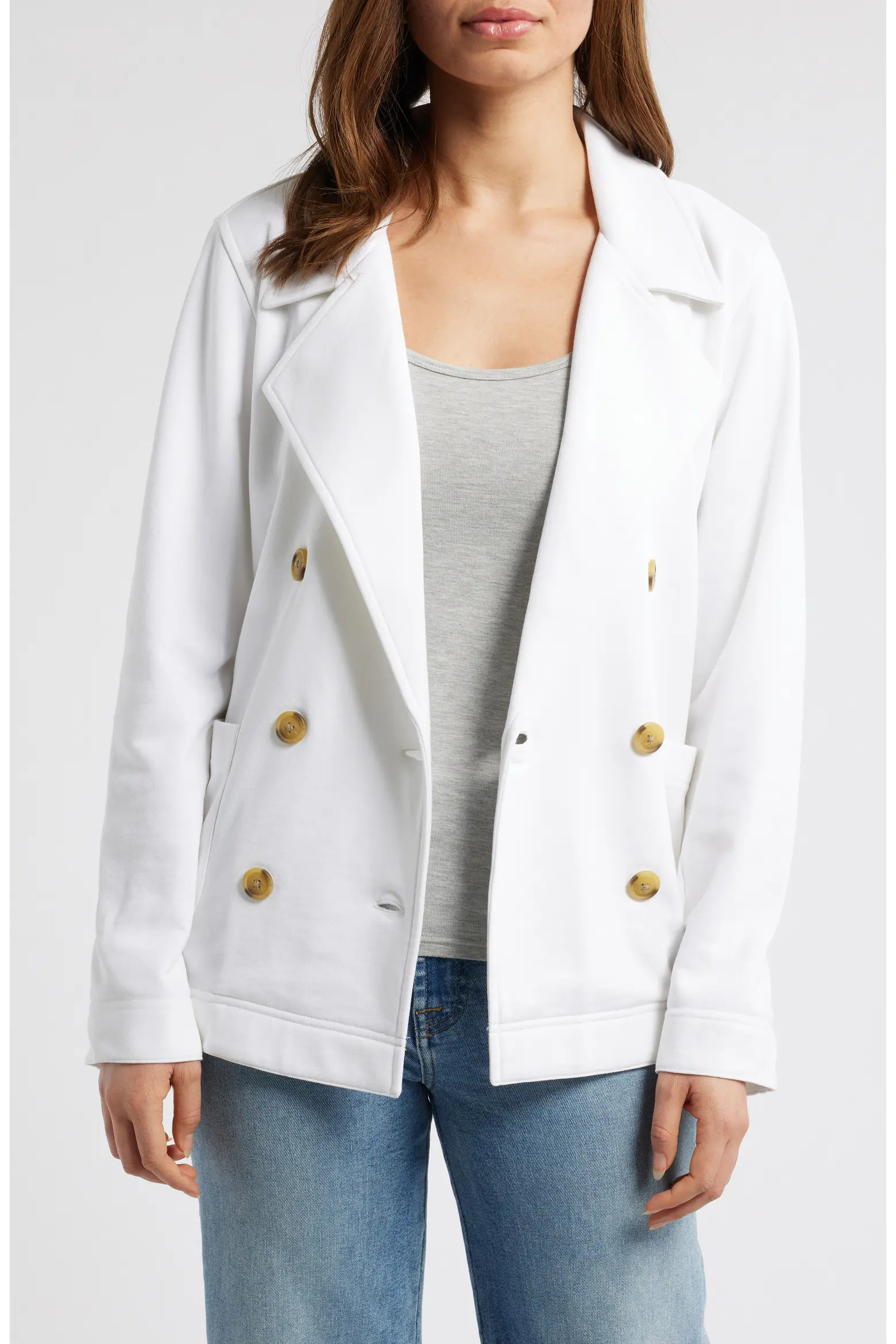 Double Breasted Knit Blazer (Women) | Nordstrom | Nordstrom