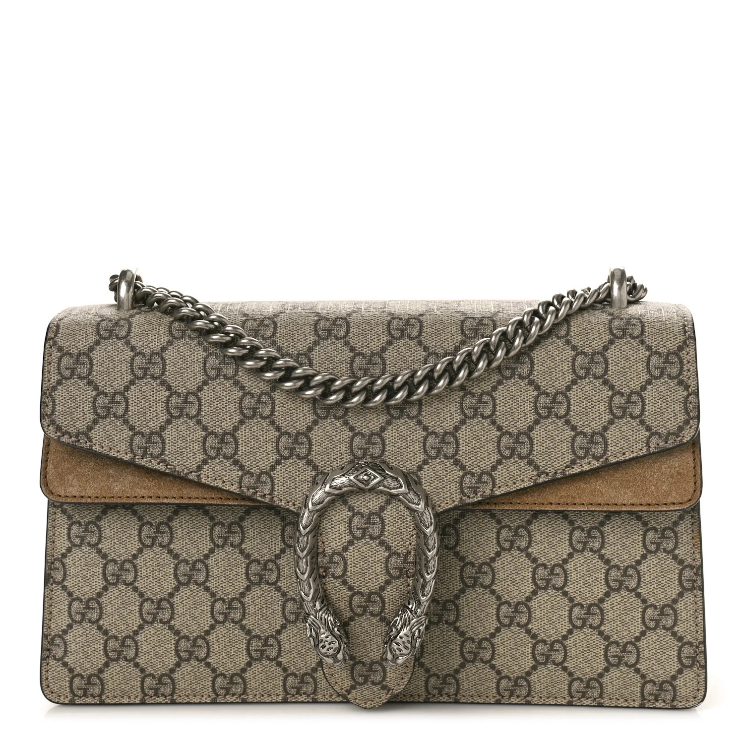 GG Supreme Monogram Small Dionysus Shoulder Bag Taupe | FASHIONPHILE (US)