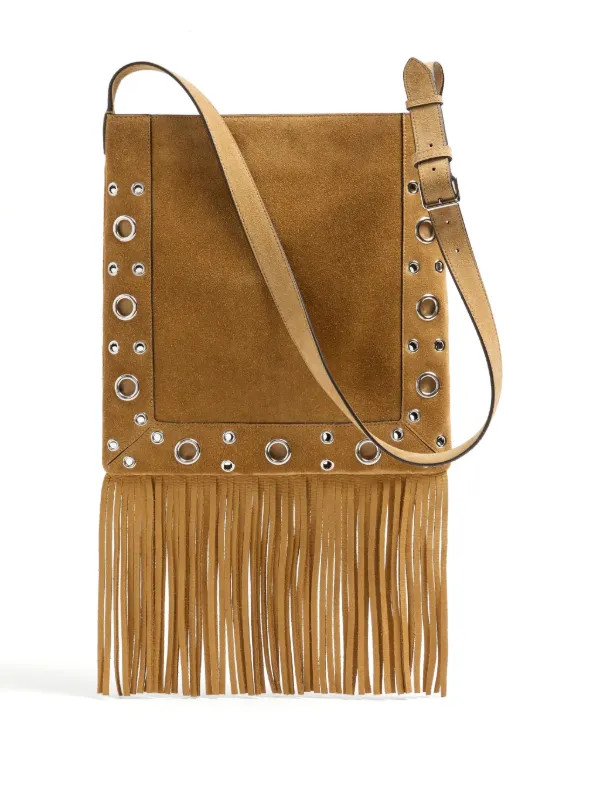 Valentino Garavani Nellcôte Suede Shoulder Bag | Brown | FARFETCH | Farfetch Global