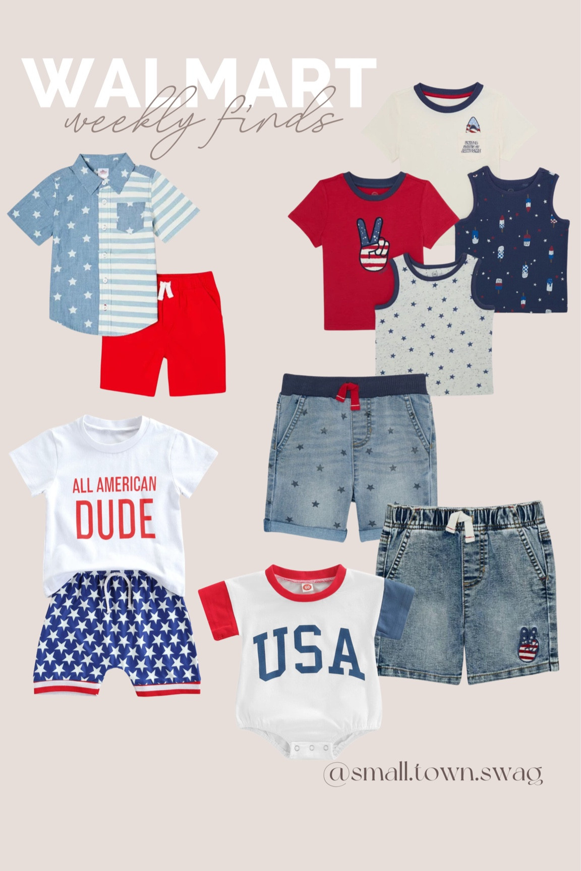 Walmart 4th of July Boys
.
.
.
.
.

Walmart, Walmart deals , Walmart, clothes, Walmart kids, Walmart women, Walmart men , Walmart boys, Walmart girls // Walmart baby // Mickey // Minnie // disney // Mickey and Minnie pajamas // kids pajamas // disney outfit // dress // country concert // Fourth of July // Fourth of July outfit // travel outfit // maternity // white dress // swimsuit // nursery // summer outfit // Walmart fashion // Walmart style // red, white, and blue // patriotic

#LTKSeasonal #LTKkids #LTKbaby